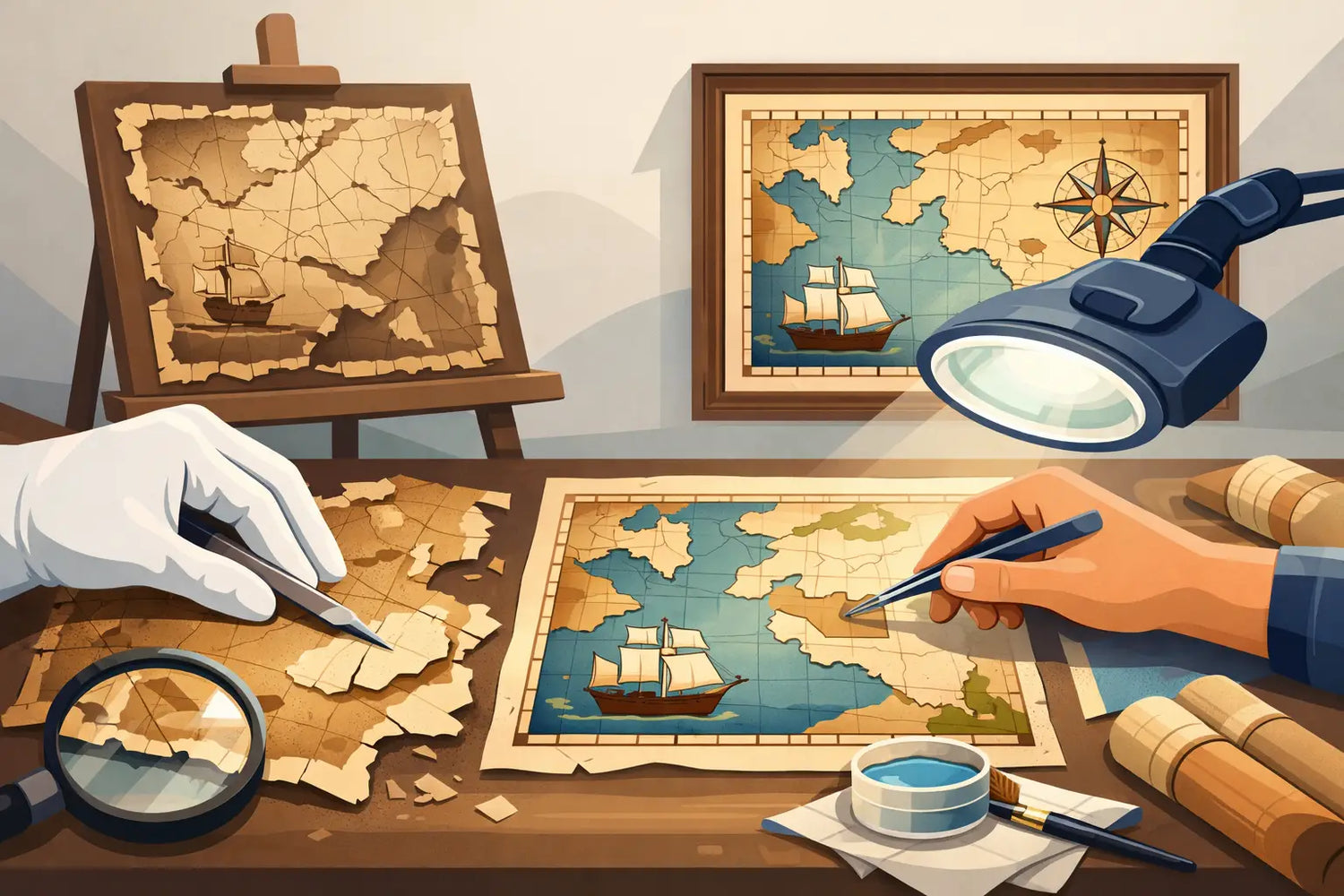 Heirloom Map Restoration That Protects History
