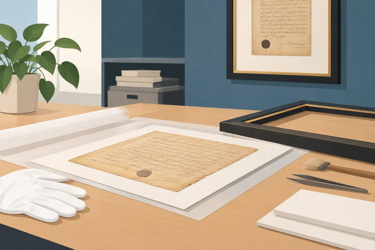 How to Frame Antique Documents Without Damage