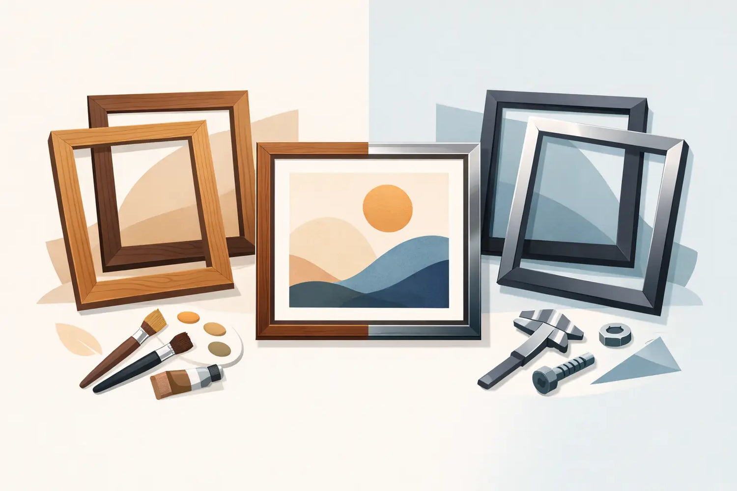Wood Frames vs Metal: Which Fits Your Art?